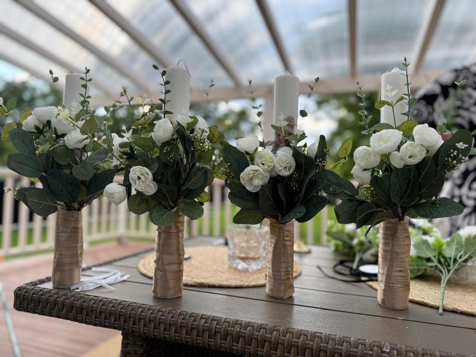 Articole nunta alb/verde