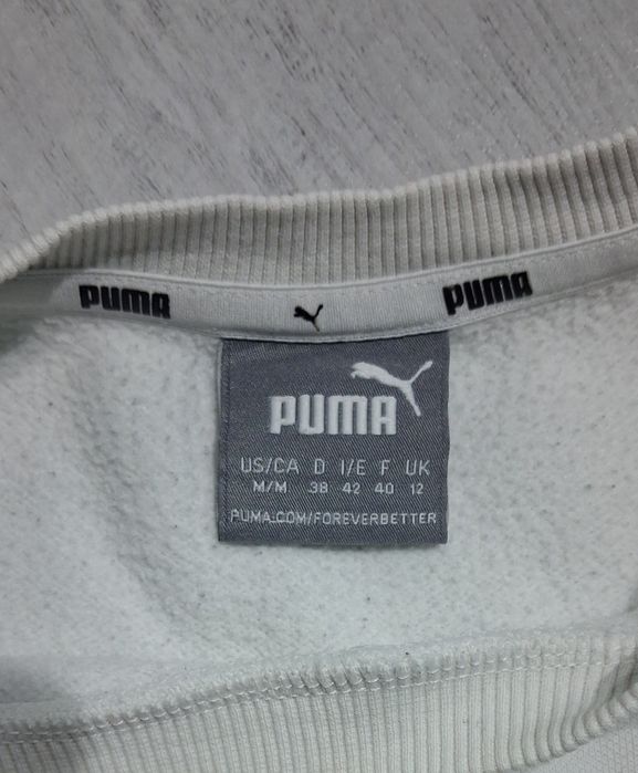 Crewneck puma alb