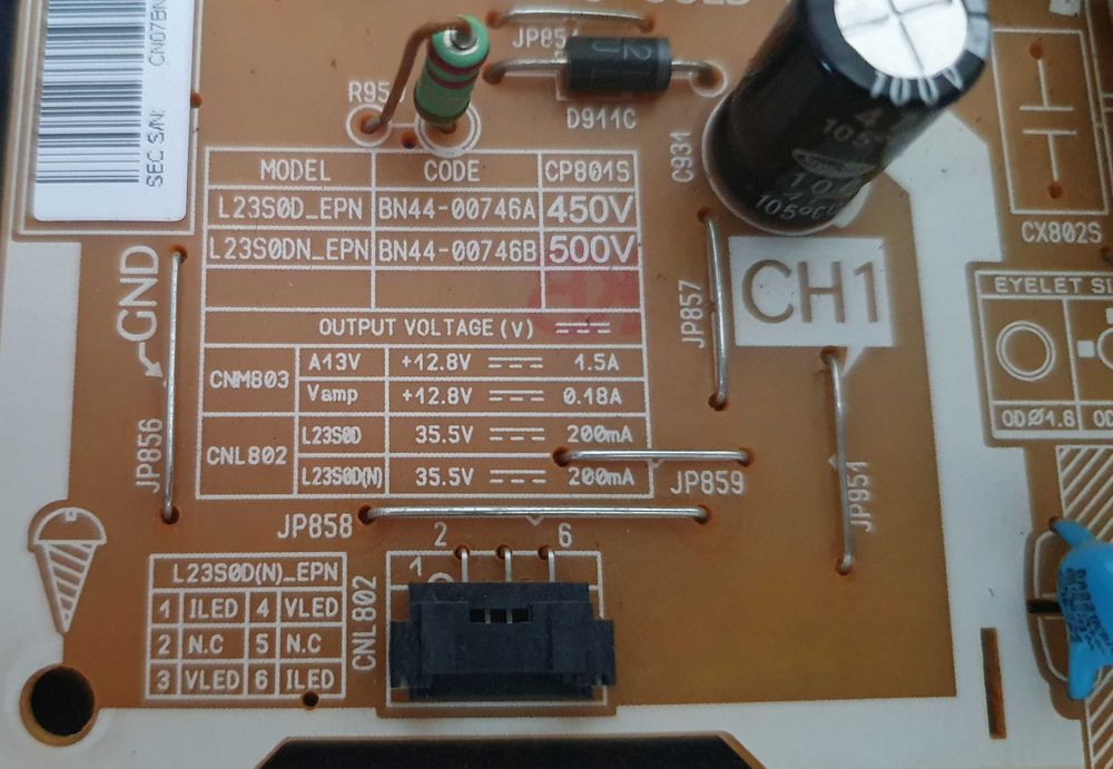 Платка / Power supply board L23S0D_EPN / L23S0DN_EPN