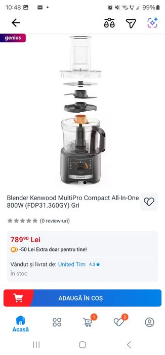 Robot  Kenwood multipro compact all in one system food procesor