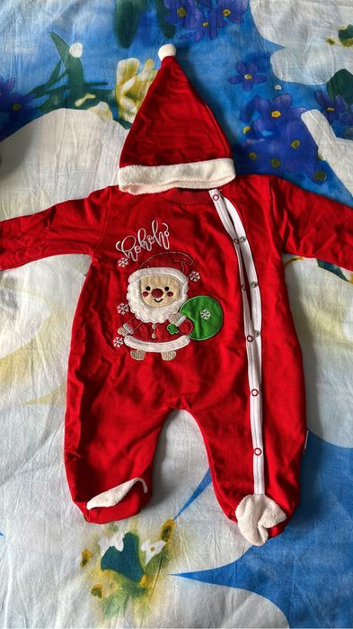 Боди слип костюм на новый год санта дед мороз