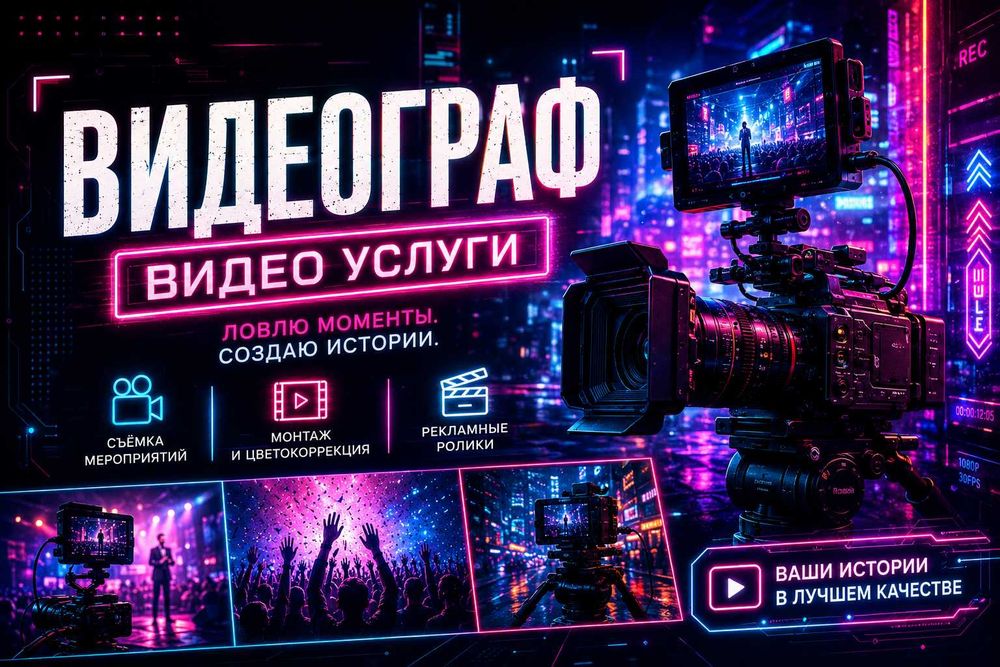 Видеограф (Видео услуги, Фотограф)