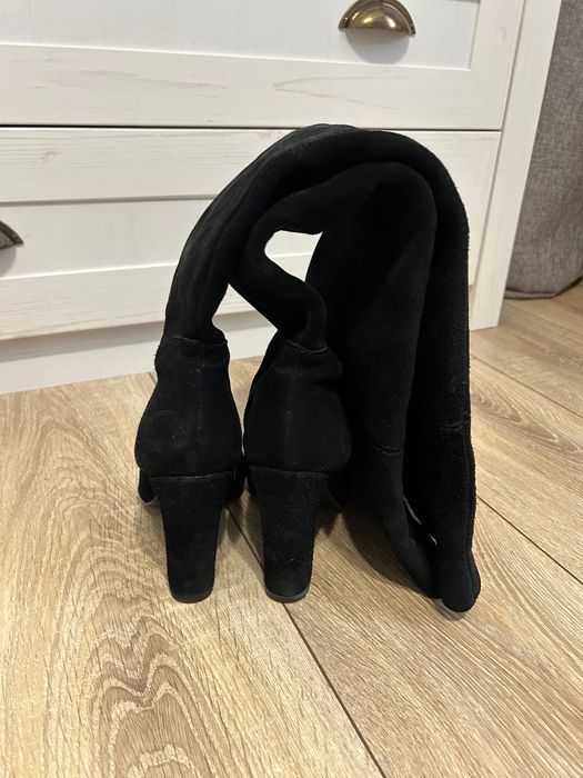 Cizme piele intoarsa Zara