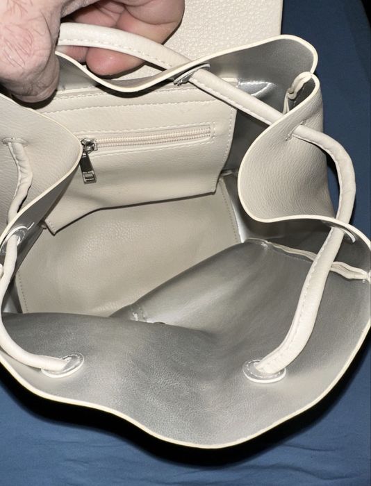 Set Geanta / Rucsac de dama,piele moale ecologic,noi