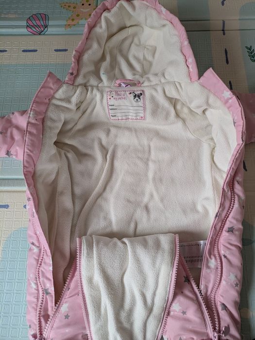 Розов зимен бебешки космонавт за новородено