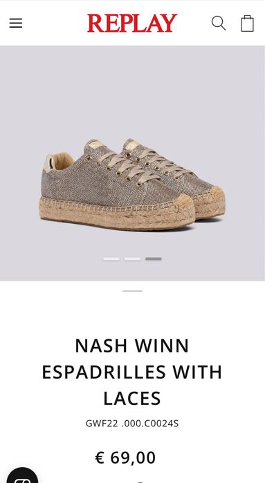 Еспадрили Replay в златисто