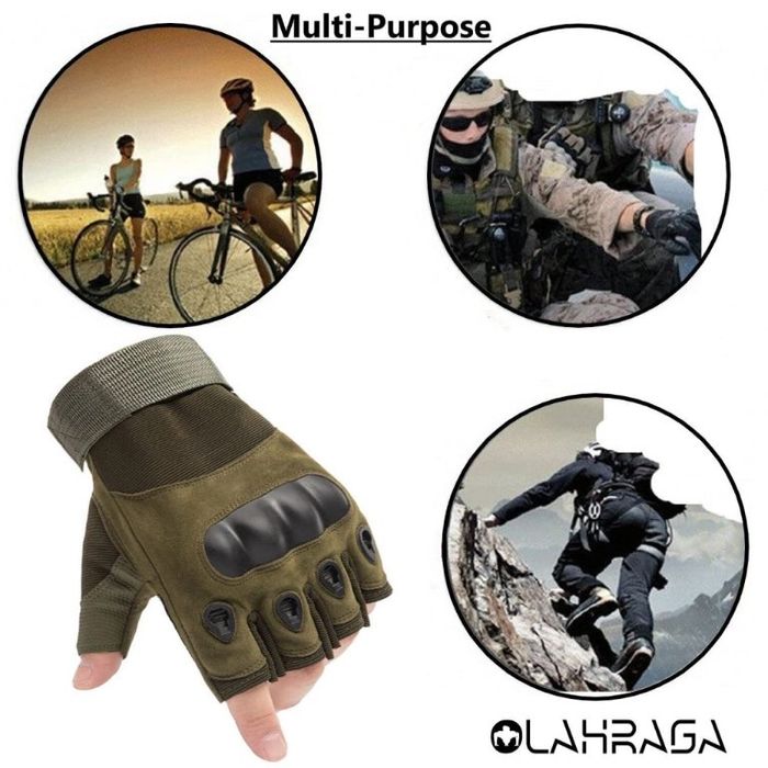 Тактически ръкавици без пръсти с предпазни протектори стрелба airsoft