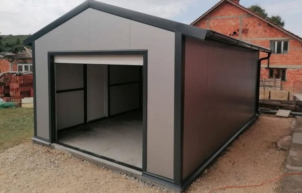 Vand Garaj metalic cu magazie 6 x 3 rezistent si izolat