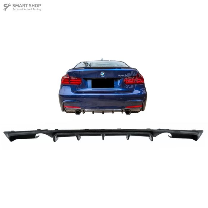 Difuzor Bara Spate cu Evacuare Dubla BMW 3 Series F30 F31 (2011-2019)