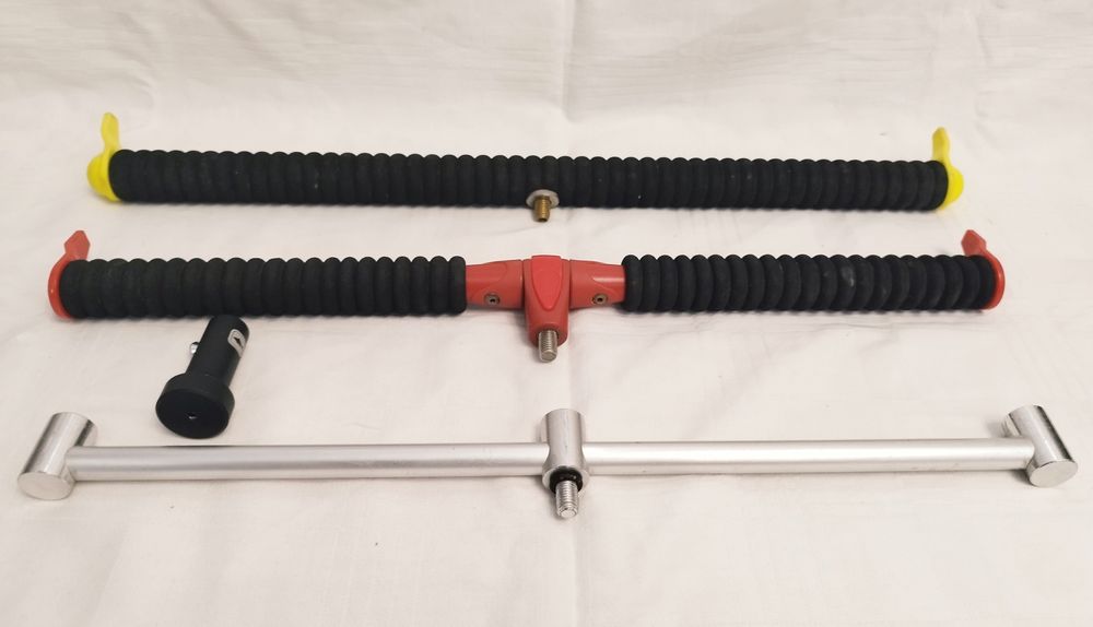 Lot 2 suporti spate, cu spuma EVA, pentru pescuit la feeder, Delphin, Formax Elegance, Buzzbar aluminiu