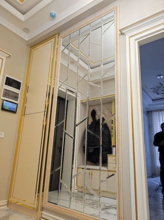 Ойна кесиш хизмат. Ромбик Витрина Полка Стекланий Тош Ойна Зеркала