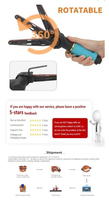 Пневматический ленточный гриндер