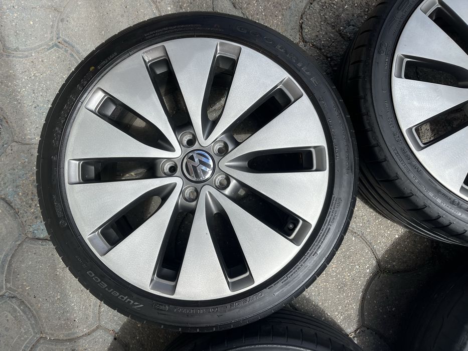 Jante aliaj 5x112mm, anvelope vara 225/40 R18, VW Golf 5/6/7/8, Touran, Eos, Jetta