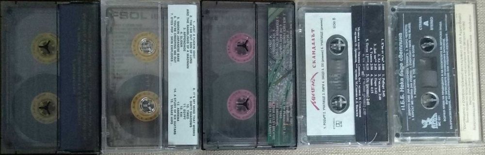 Лот от 25 аудио касети (рок, поп, алтърнатив, рап)