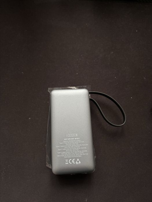 Baterie externa SBS 10000 mAh, 35 W, cablu USB-C, 1xUSB, 2xUSB-C, Gri