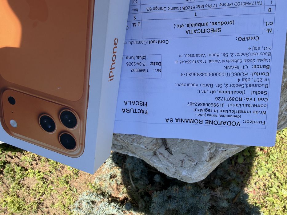 IPhone 16 PRO MAX 512 Cosmic Orange Nou nout; sigilat; garantie