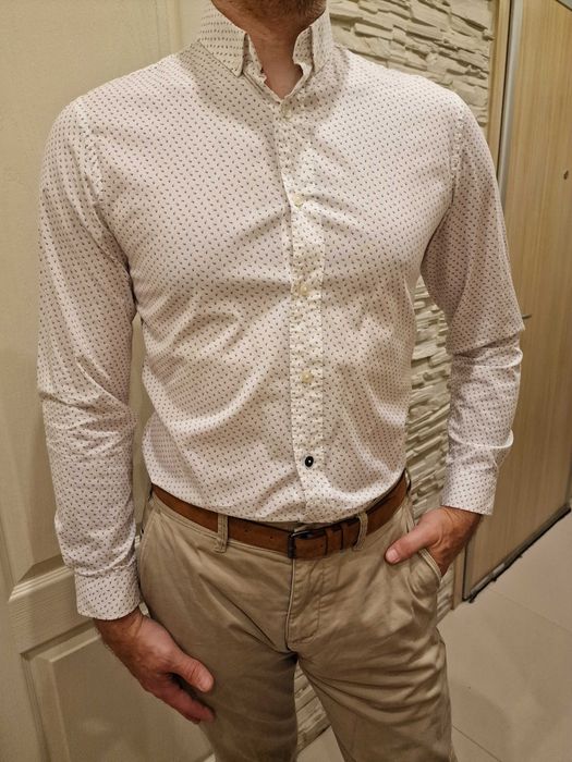 Мъжка риза с дълъг ръкав, Slim Fit