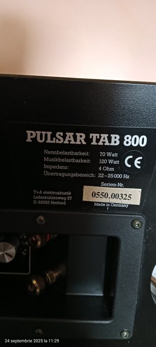 T+A Elekroakustic Pulsar Tab 800/ boxe