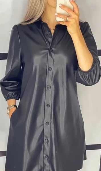 Платье-туника из ЭКО-кожи