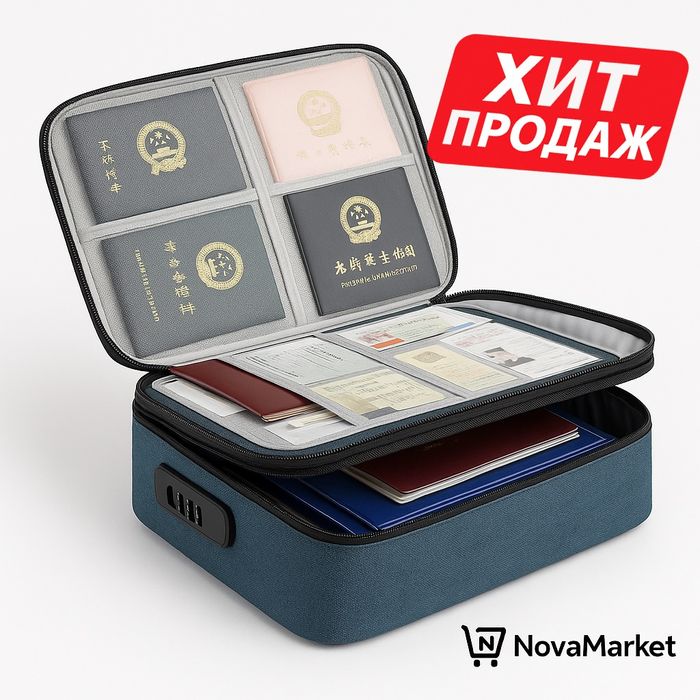 Органайзер для документов с кодовым замком

• Вместительный органайзер