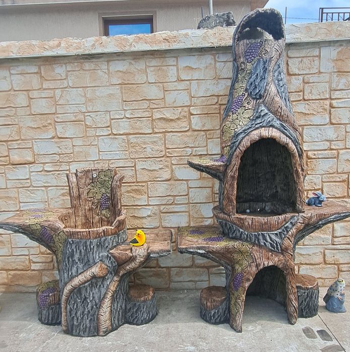 Градинска мивка от щампован бетон