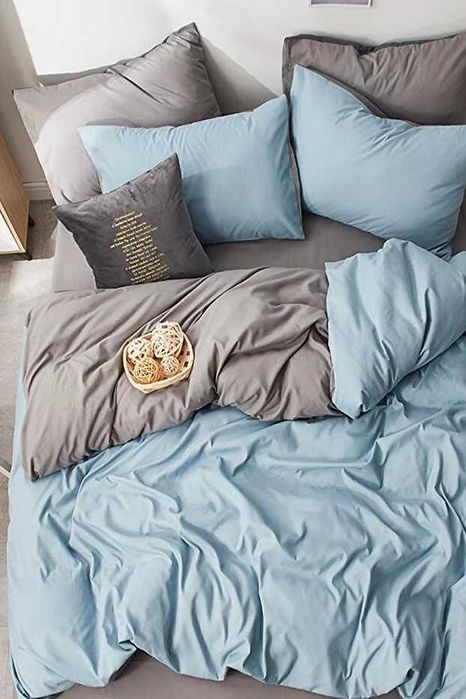 Двоен спален комплект ( 100% памук) долен чаршаф с ластик.