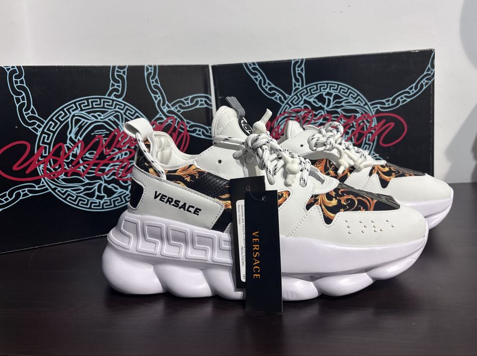 Adidasi Versace Chain Reaction White