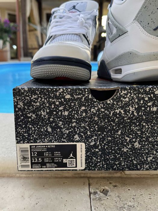 Jordan 4 Midnight Navy Мъжки Кецове 46 EUR + Кутия