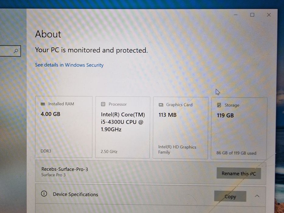 Surface pro 3 i5 4300u 4gb за части