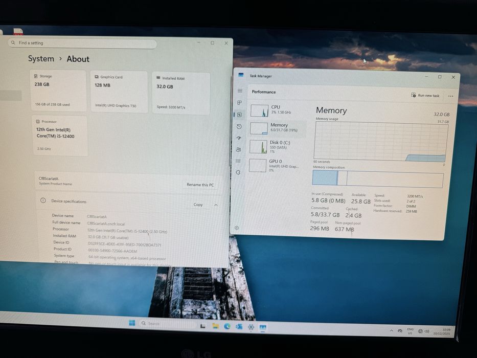 Memorie ddr4 Corsair 3200mhz CL16 32gb 2x16gb