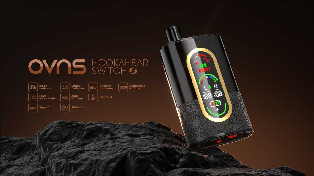 Promo !Vape Hookah  50.000 puff  Doua arome Cap Rotativ