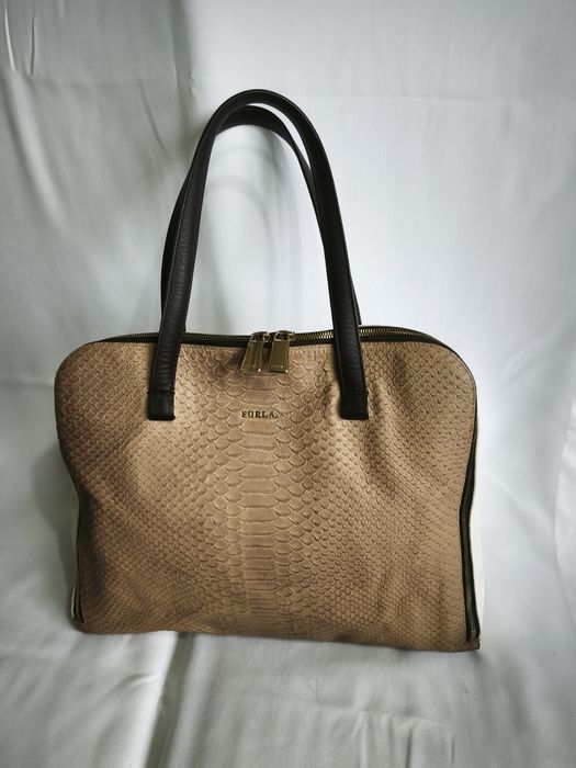 Furla, голяма чанта естествена кожа