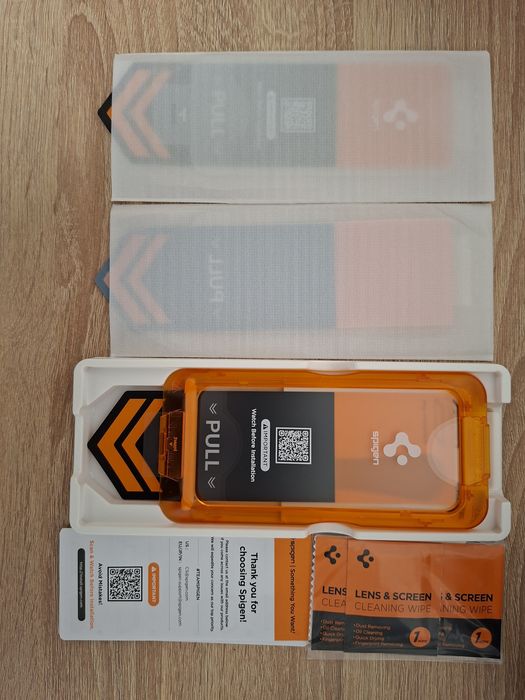 Folie de protectie Ecran Spigen GlastR Align Master Slim pentru Apple iPhone 17, Set 3 bucati