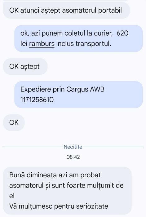 NOU, Asomator Electric Portabil Acumulator, Porci, fara limita KG !