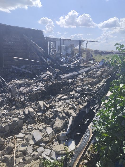 Дом после пожара. На разбор.