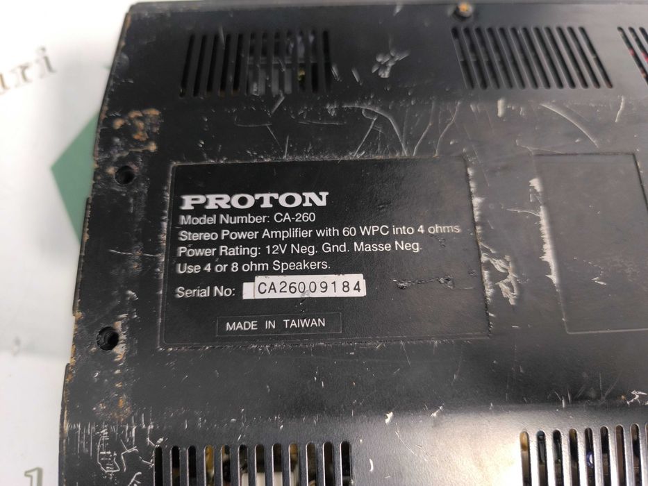 Amplificator auto Proton CA-260 60W canal, 4/8 ohm, bridge, 12V