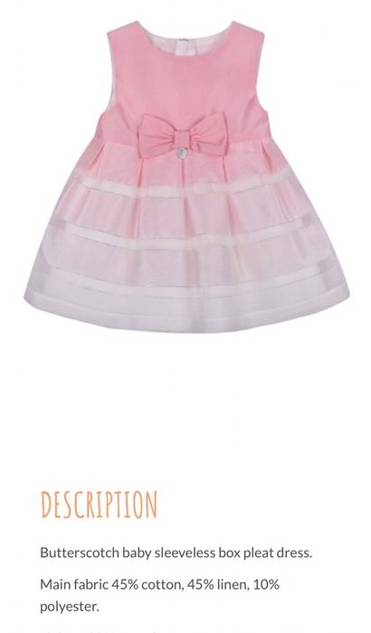 Бебешки официални рокли Butterscotch London baby
