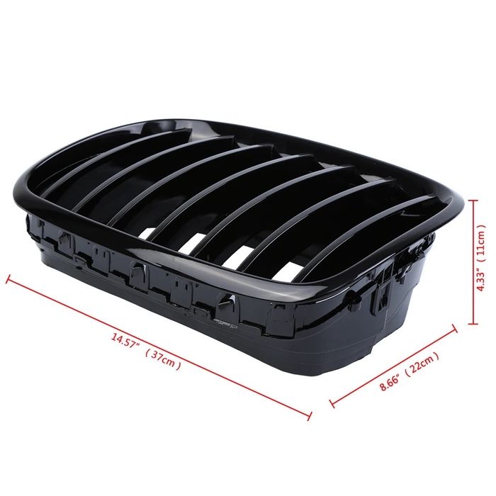 Set grile duble simple Piano Black nari Bmw X5 X6 e70 e71