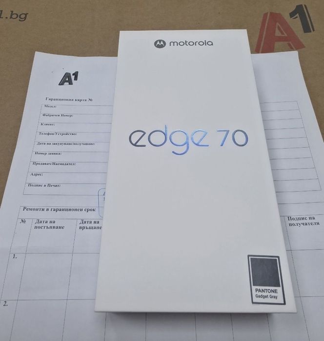 ЗАПЕЧАТАН 512GB Motorola Edge 70 5G Гаранция A1 2028г. Gadget Grey