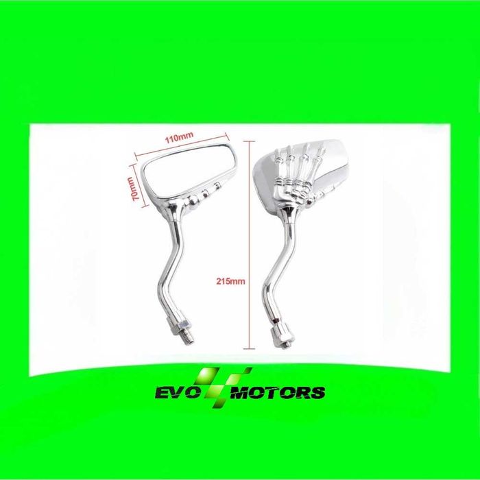 Set oglinzi moto Skull Skeleton 8mm universale A1825