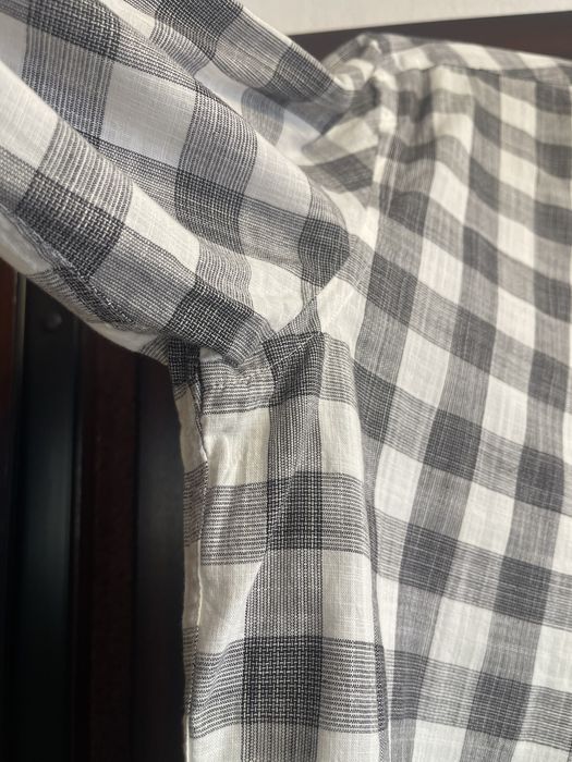 Camasa barbati Koton in carouri gri cu alb - marimea L