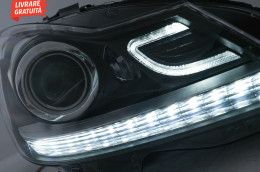 Faruri LED DRL Mercedes C-Class W204 S204 Facelift (2011-2014) Negru S