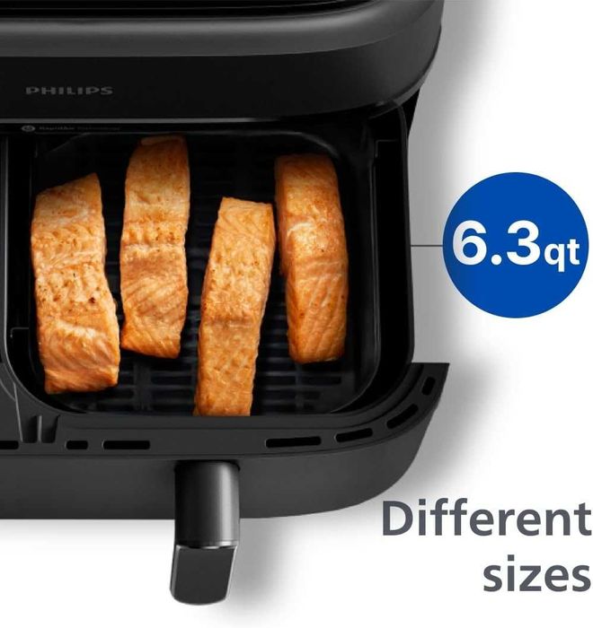 Фритюрник с горещ въздух Philips Dual Basket 3000 9L (NA350/00) 2750W