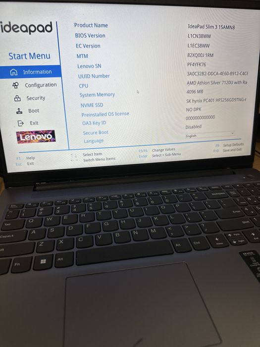 Laptop 2024 Lenovo Ideapad slim 3