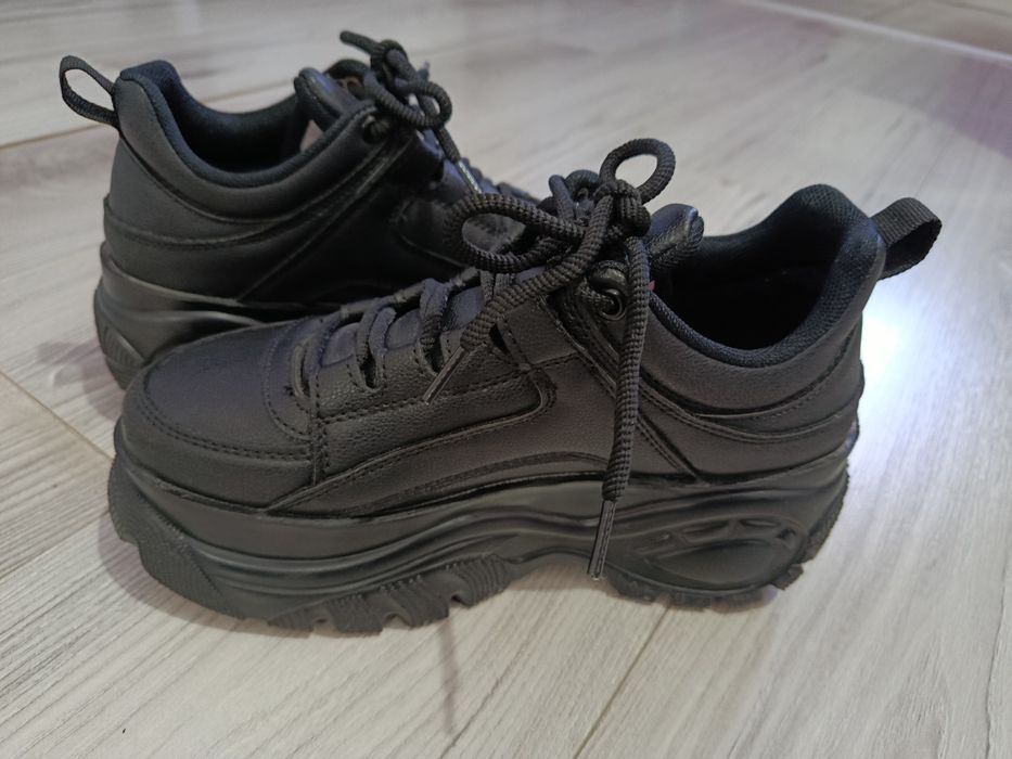 Adidași negri înalți platforma Punk Rock Goth Altercore mărimea 37