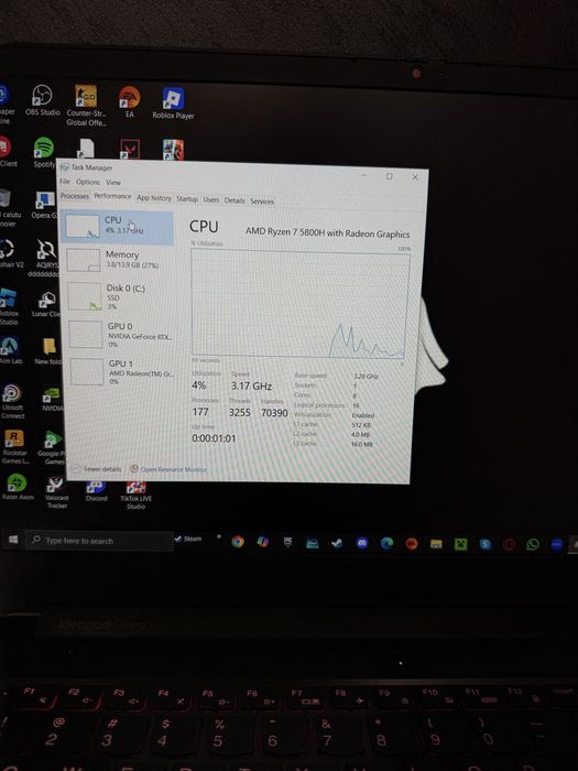 Laptop gaming lenovo ideapad ryzen 7, 3050 ti