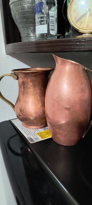 Cană cupru  pur vechi