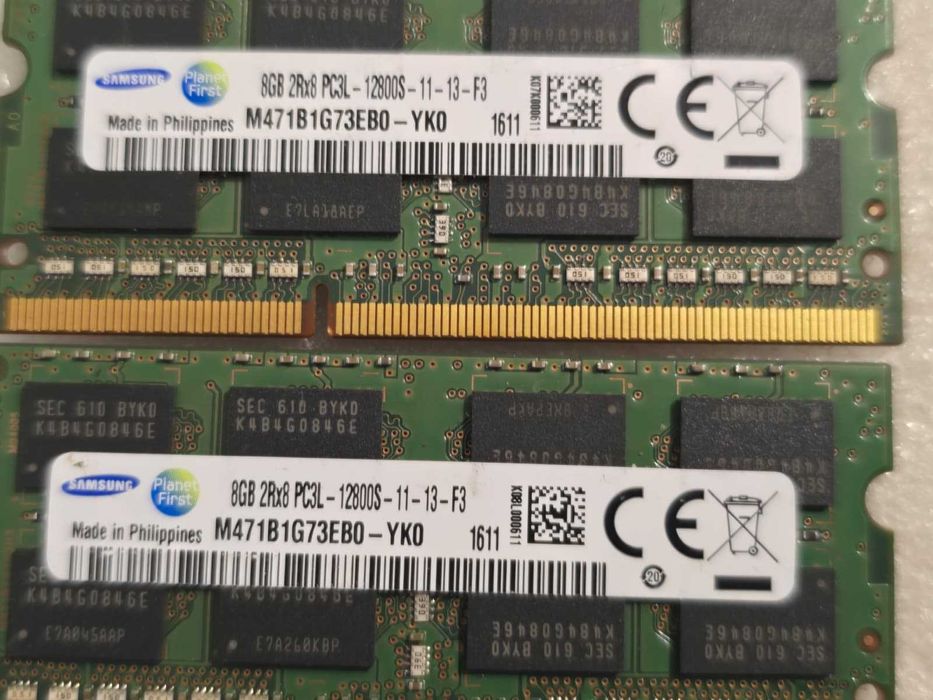 Kit memorie RAM laptop Samsung 16GB (2 x 2GB) PC3 DDR3 1600MHz 1.35V