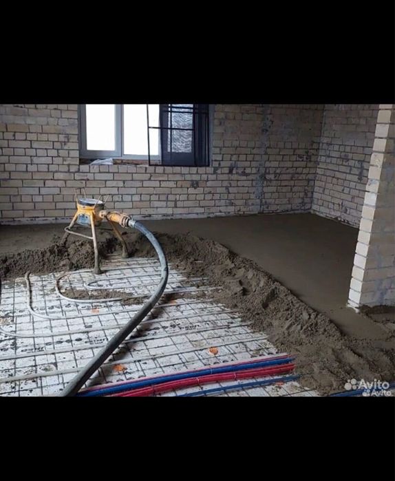 Полусухая стяжка,стяжка,бетон