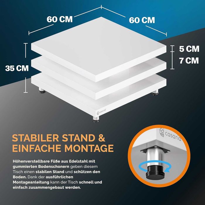 Холна маса CASARIA® New York  с плот на 3 нива